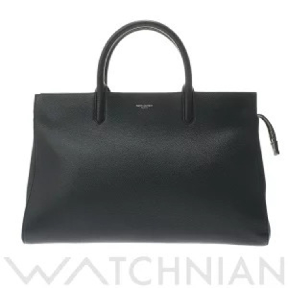 Saint Laurent Cavalier Gauche handbag black grained leather